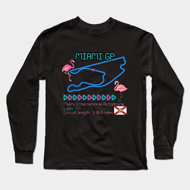 Miami Grand Prix,Formula 1, USA, Florida, F1 Long Sleeve T-Shirt by Pattyld